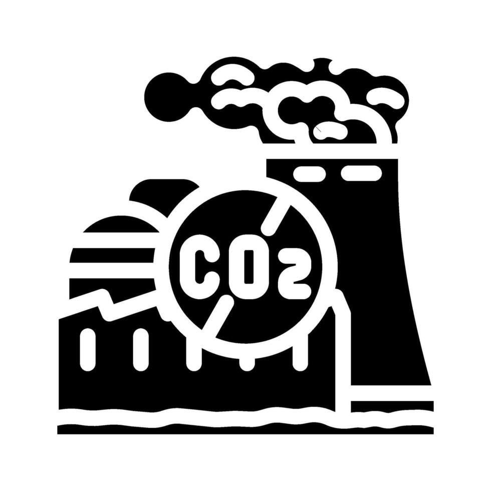 emission free technology carbon glyph icon illustration vector