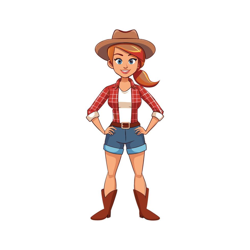 Country Chic Fashion Model Design vector
