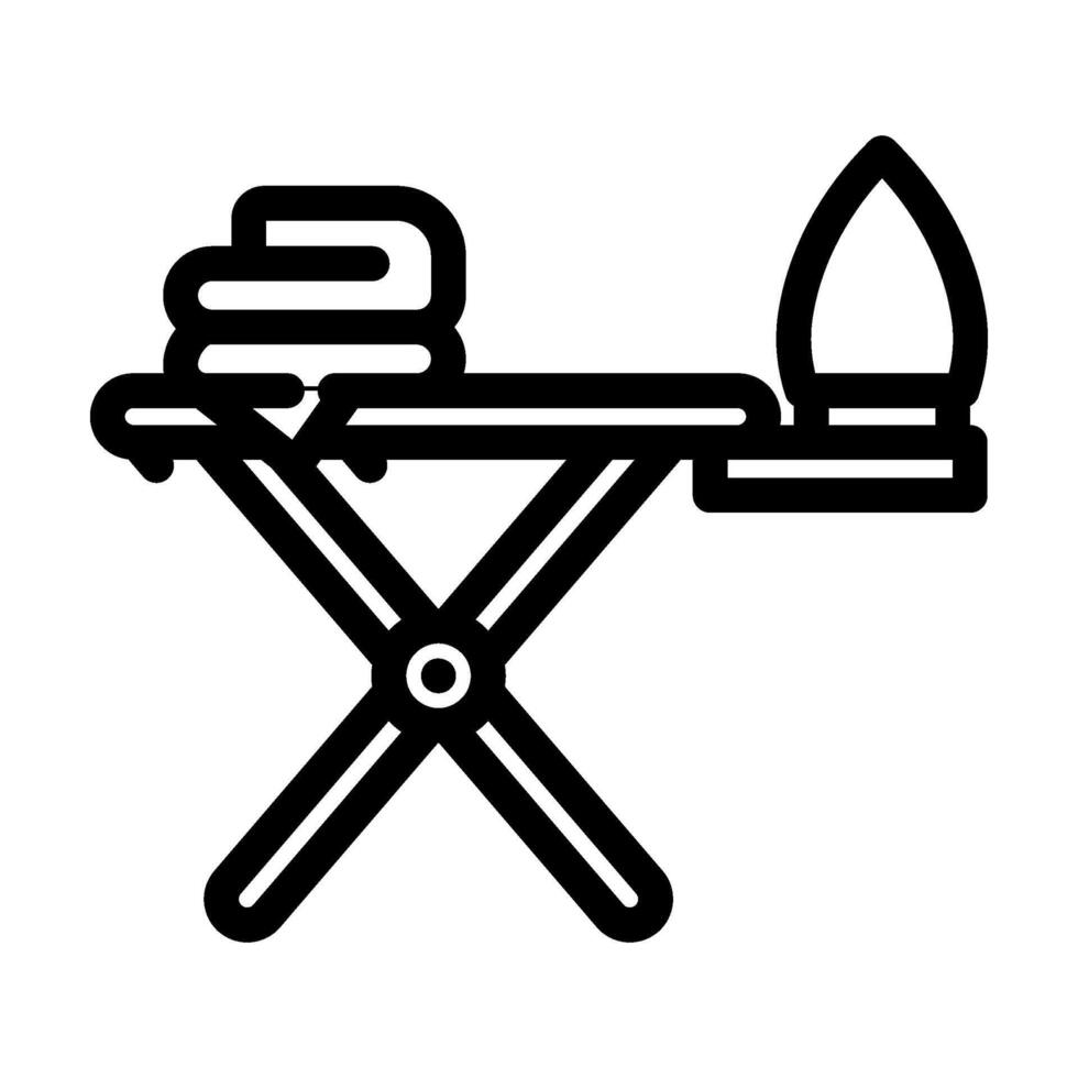 ironing board clothes care line icon illustration vector