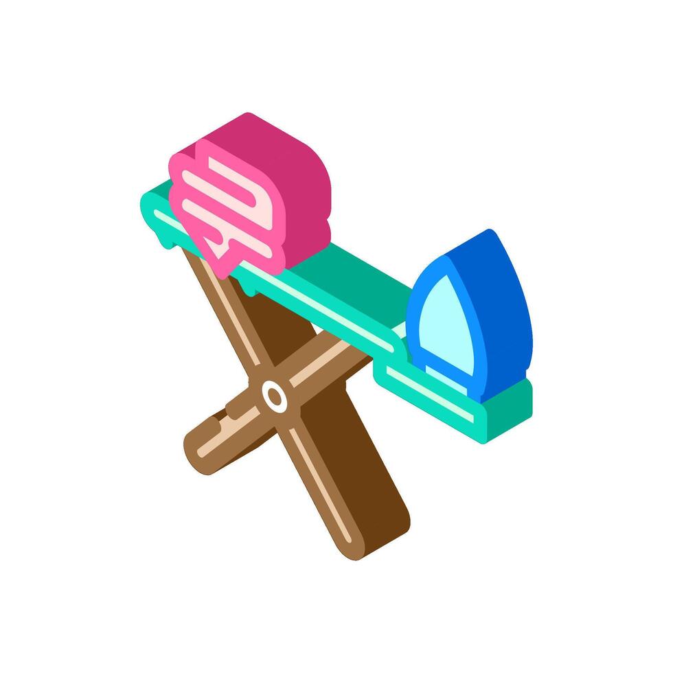 ironing board clothes care isometric icon illustration vector