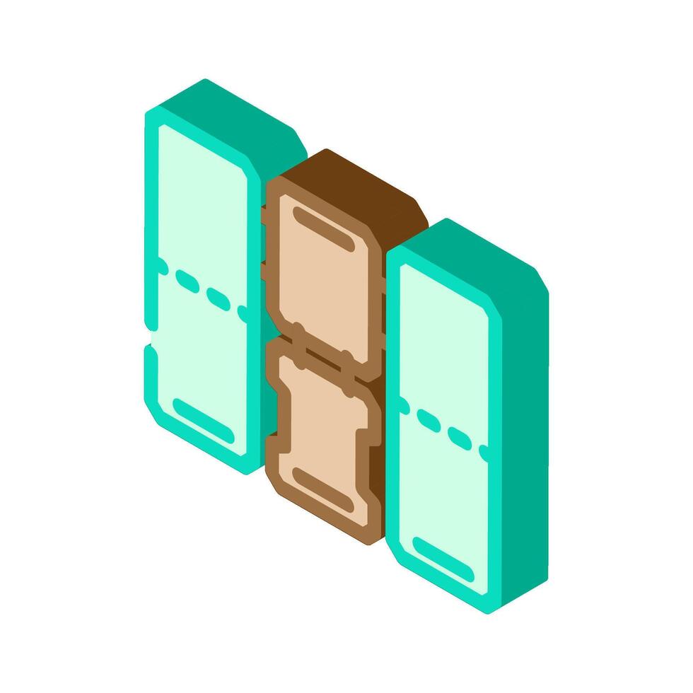 clothing folding board care isometric icon illustration vector