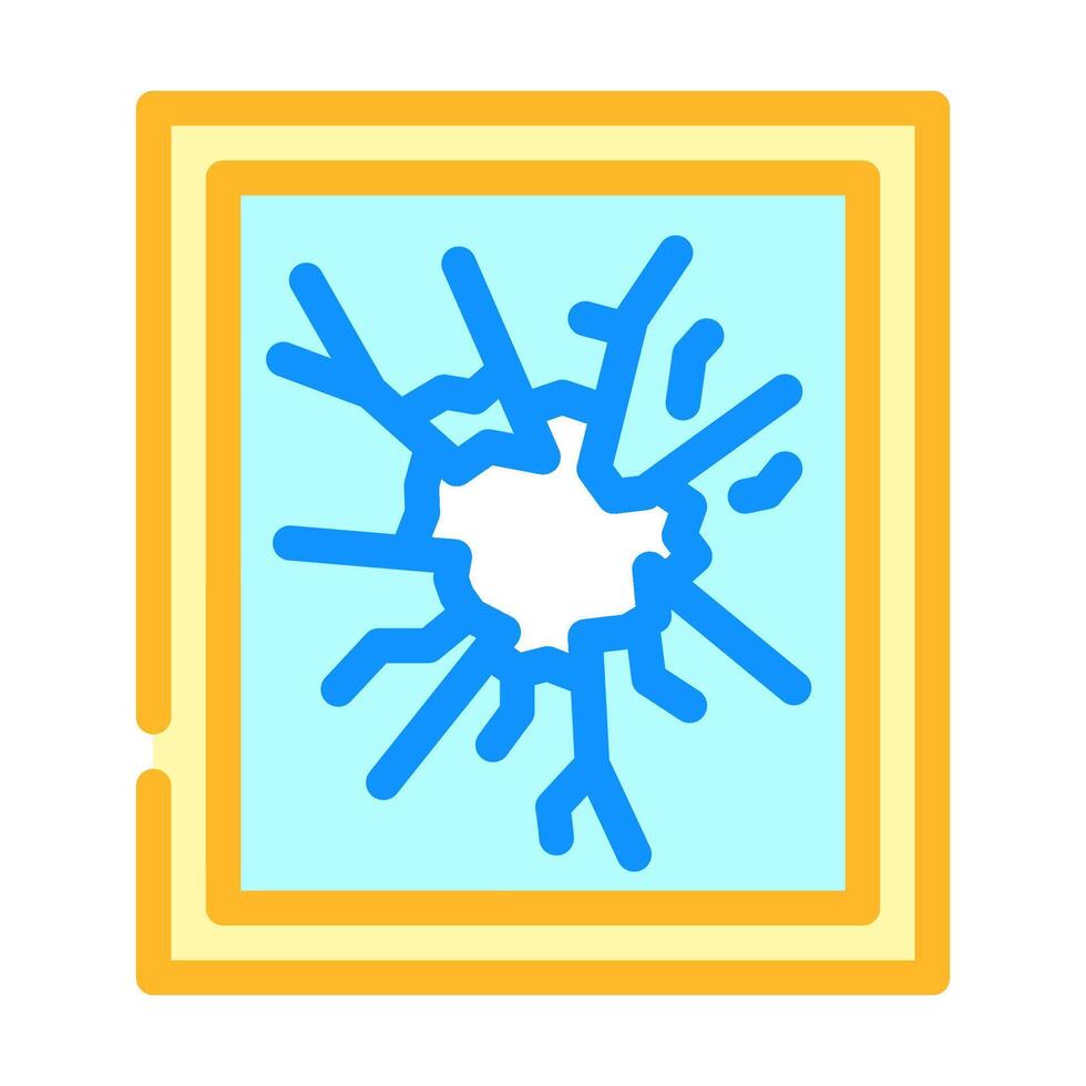 fractured glass fracture color icon illustration vector