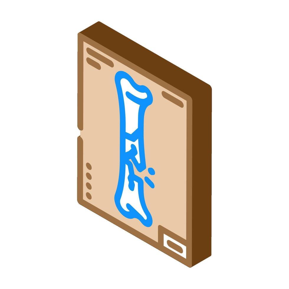 x ray of fracture isometric icon illustration vector