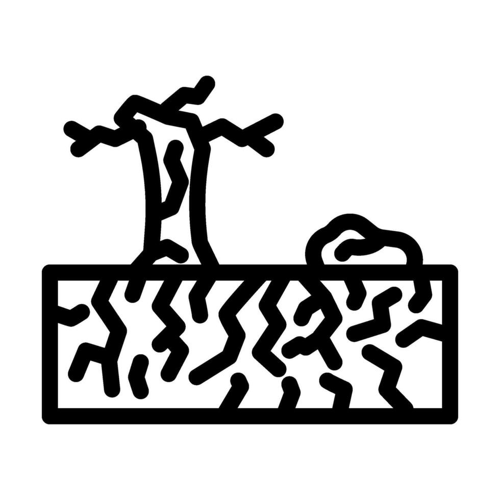 fractured earth fracture line icon illustration vector