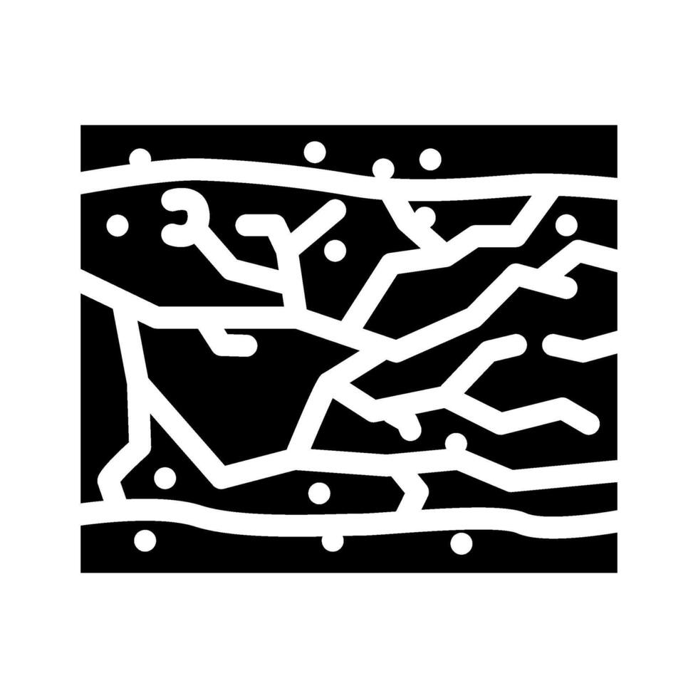crack in ice fracture glyph icon illustration vector