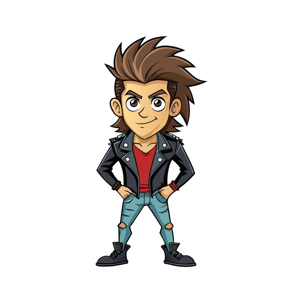Stylish Edgy Rock Star Model Design Illustration vector