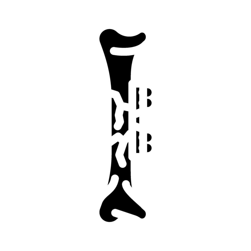 surgical pin fracture glyph icon illustration vector