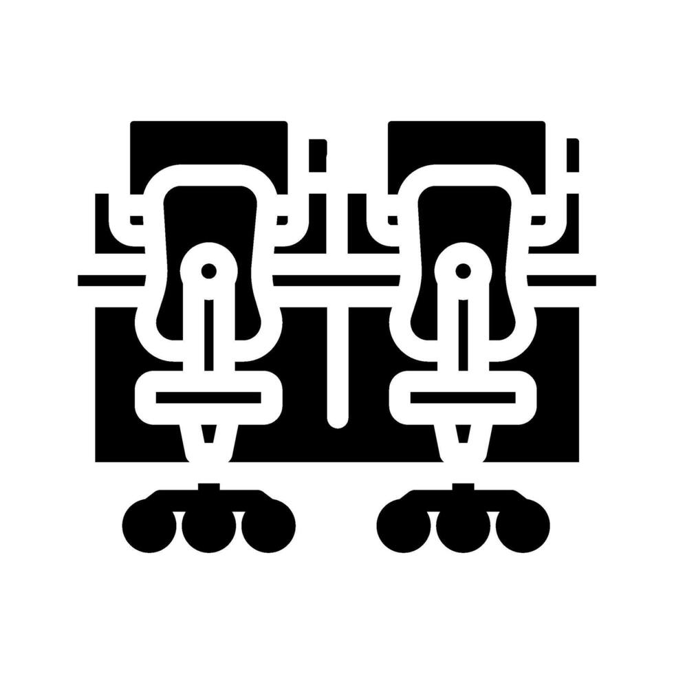 shared workspace table hybrid work glyph icon illustration vector
