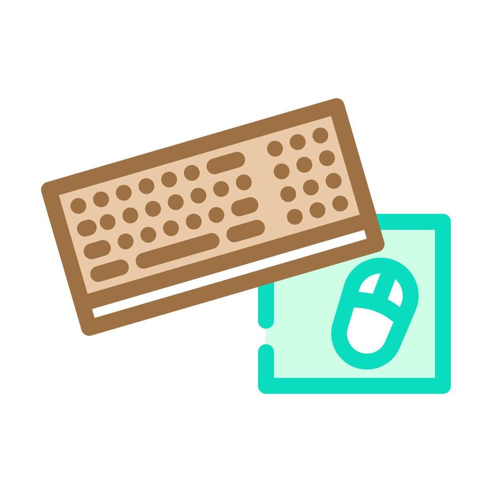 keyboard mouse hybrid work color icon illustration vector