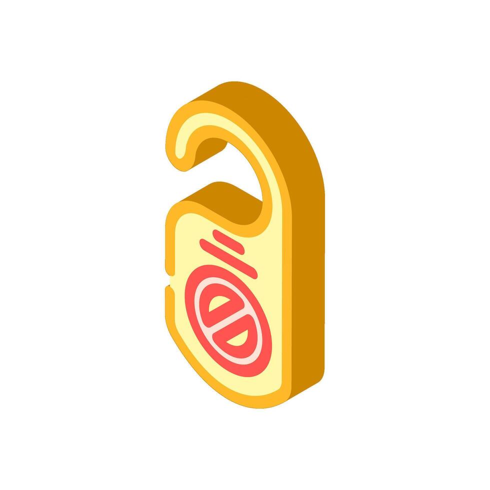 do not disturb hybrid work isometric icon illustration vector