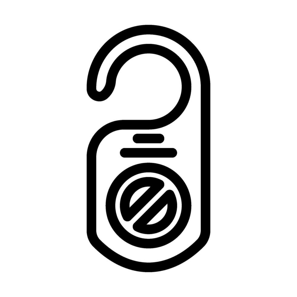 do not disturb hybrid work line icon illustration vector