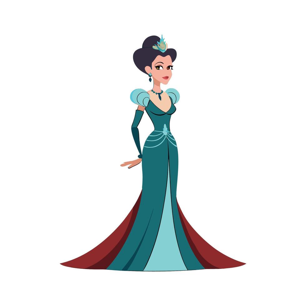 Graceful High Society Fashion Model Design vector