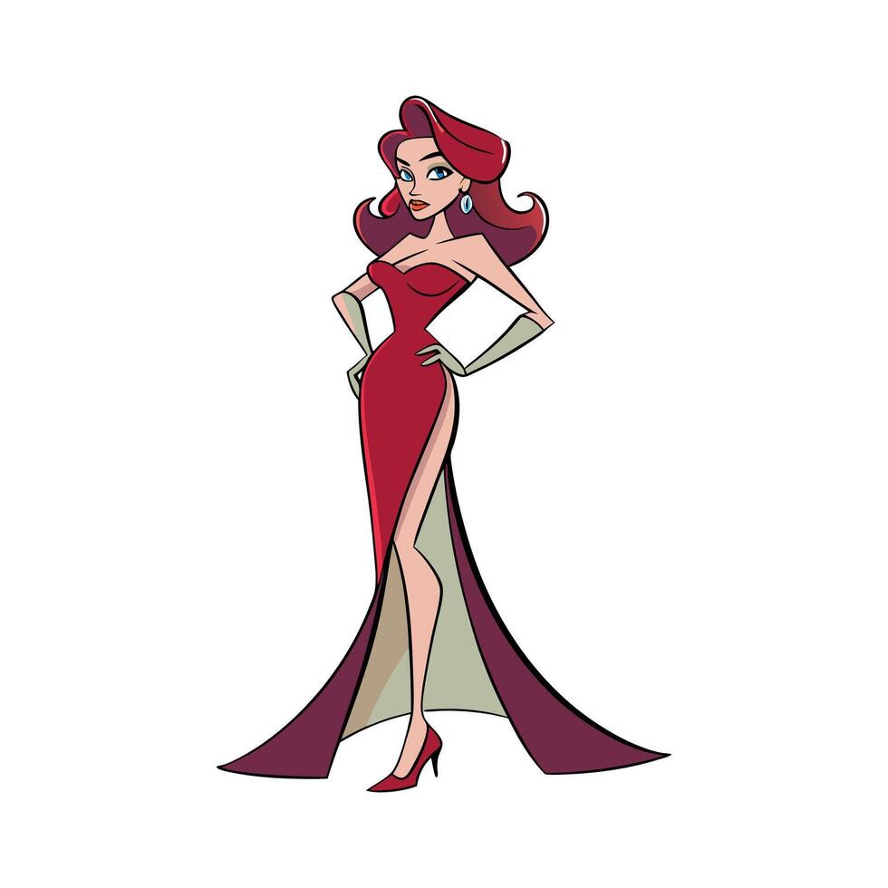 Stylish Runway Model Design vector