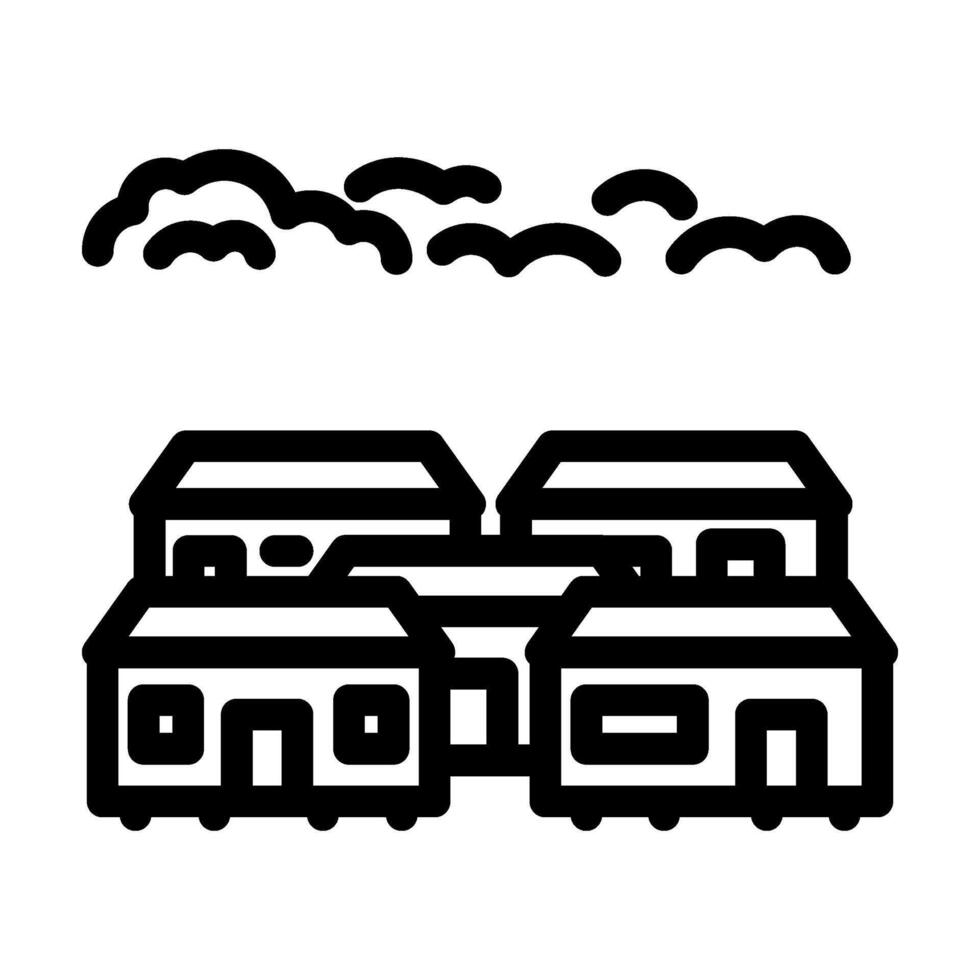 park mobile home line icon illustration vector