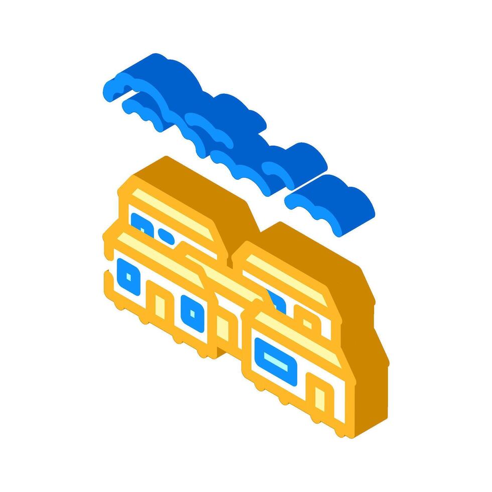 park mobile home isometric icon illustration vector