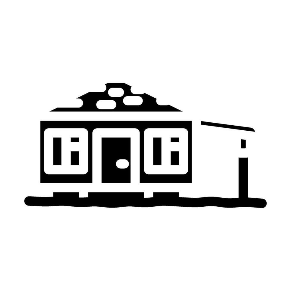 awning mobile home glyph icon illustration vector