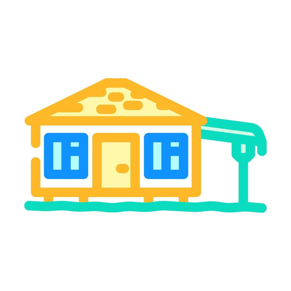 awning mobile home color icon illustration vector