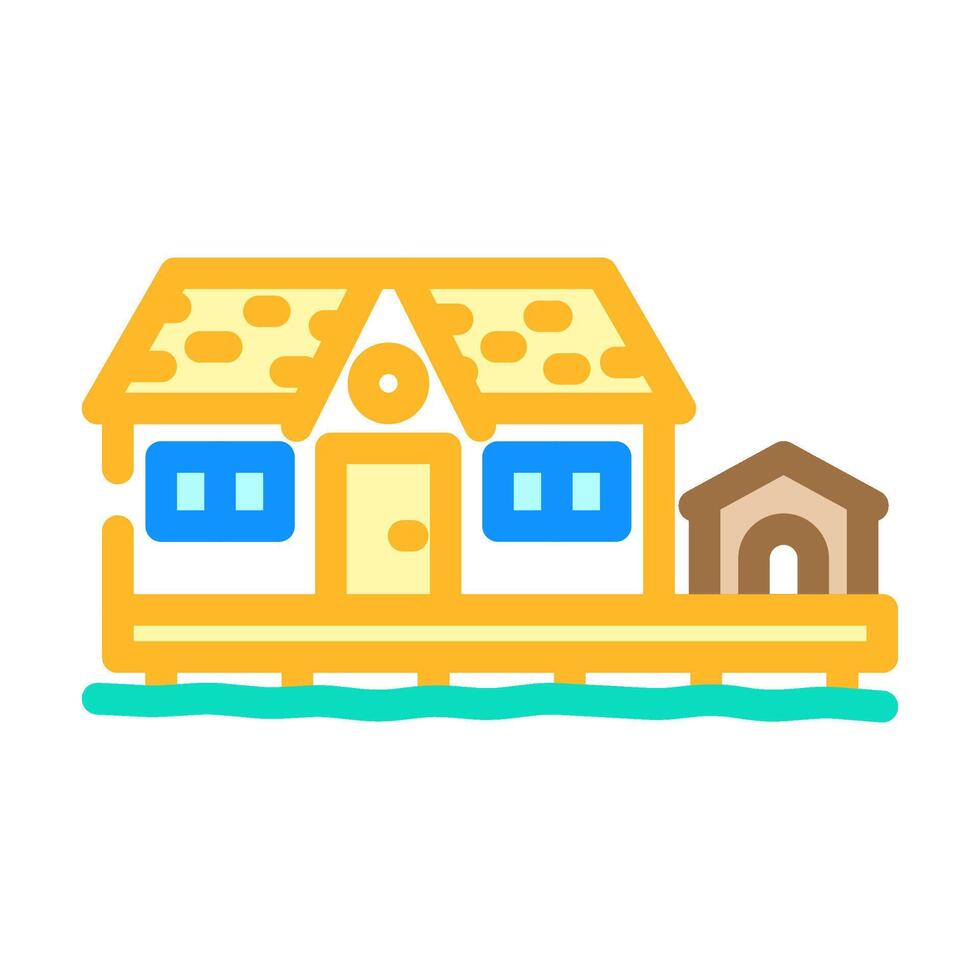 doghouse mobile home color icon illustration vector
