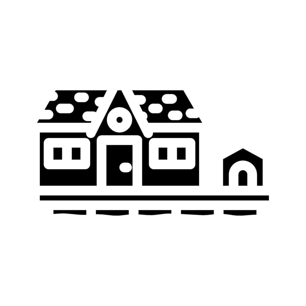 doghouse mobile home glyph icon illustration vector