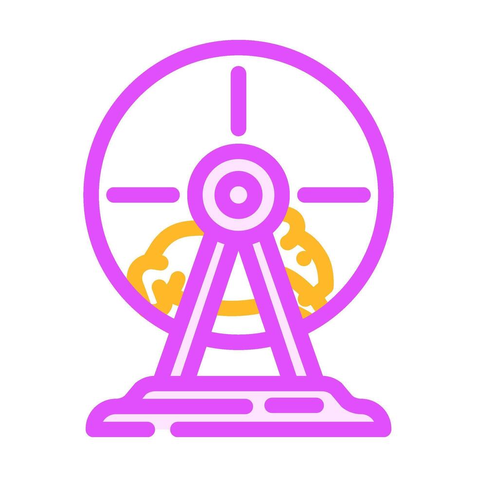 hamster wheel pet home color icon illustration vector