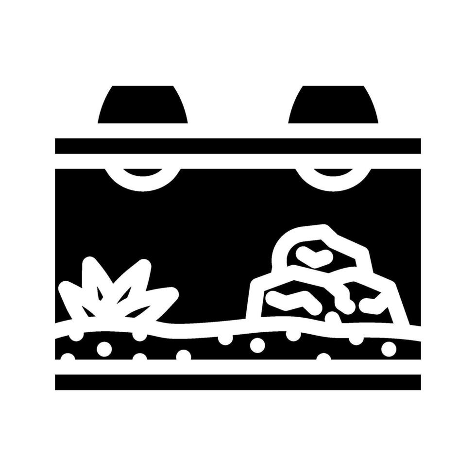 reptile terrarium pet home glyph icon illustration vector