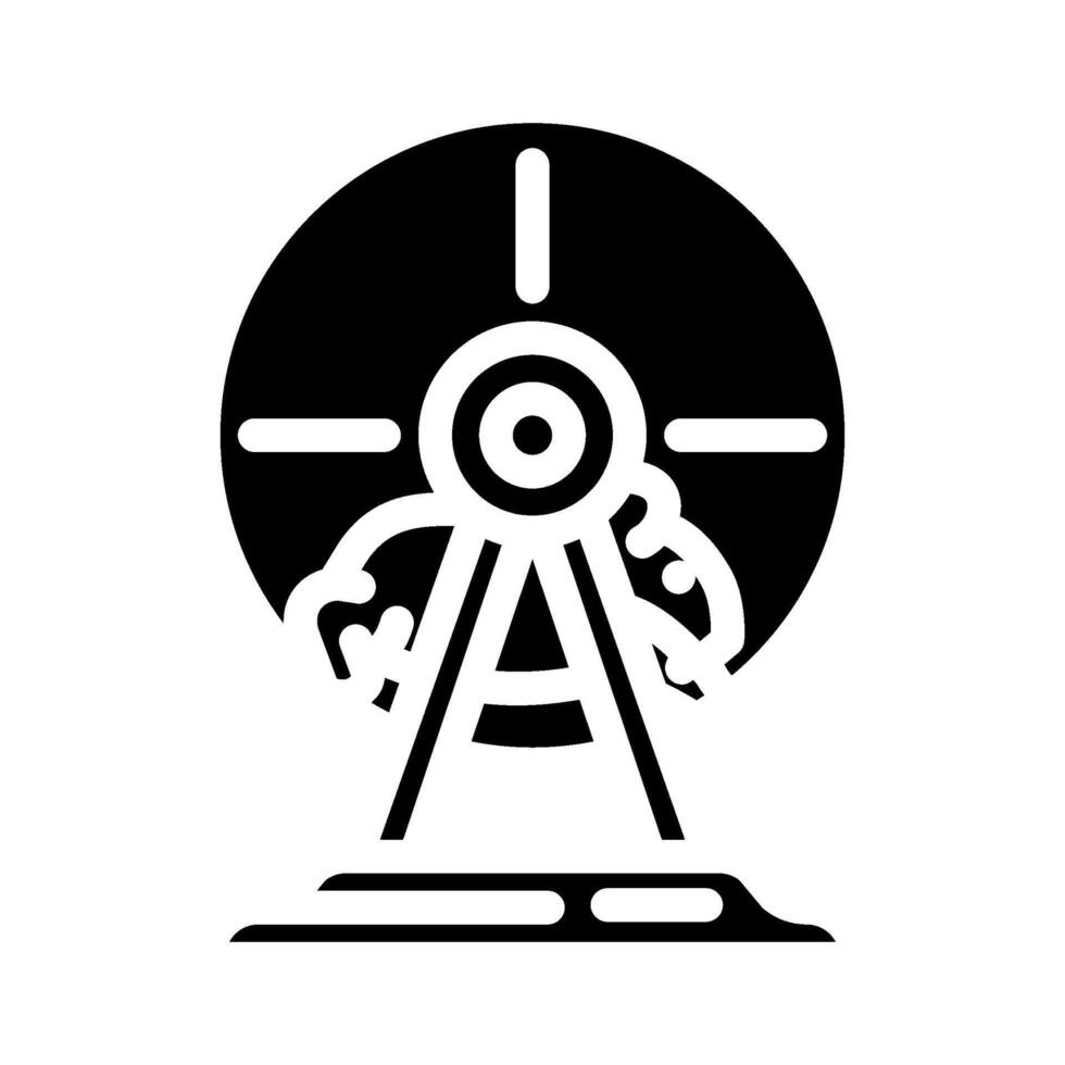 hamster wheel pet home glyph icon illustration vector