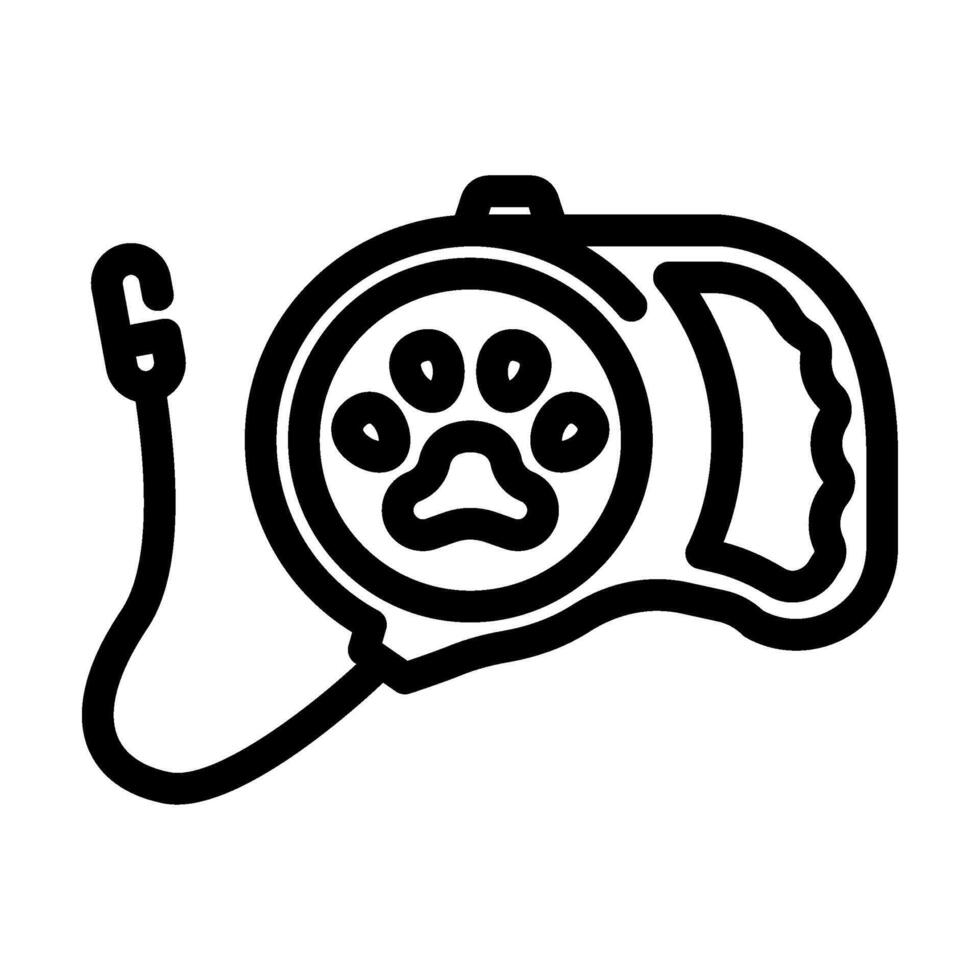 dog leash pet home line icon illustration vector