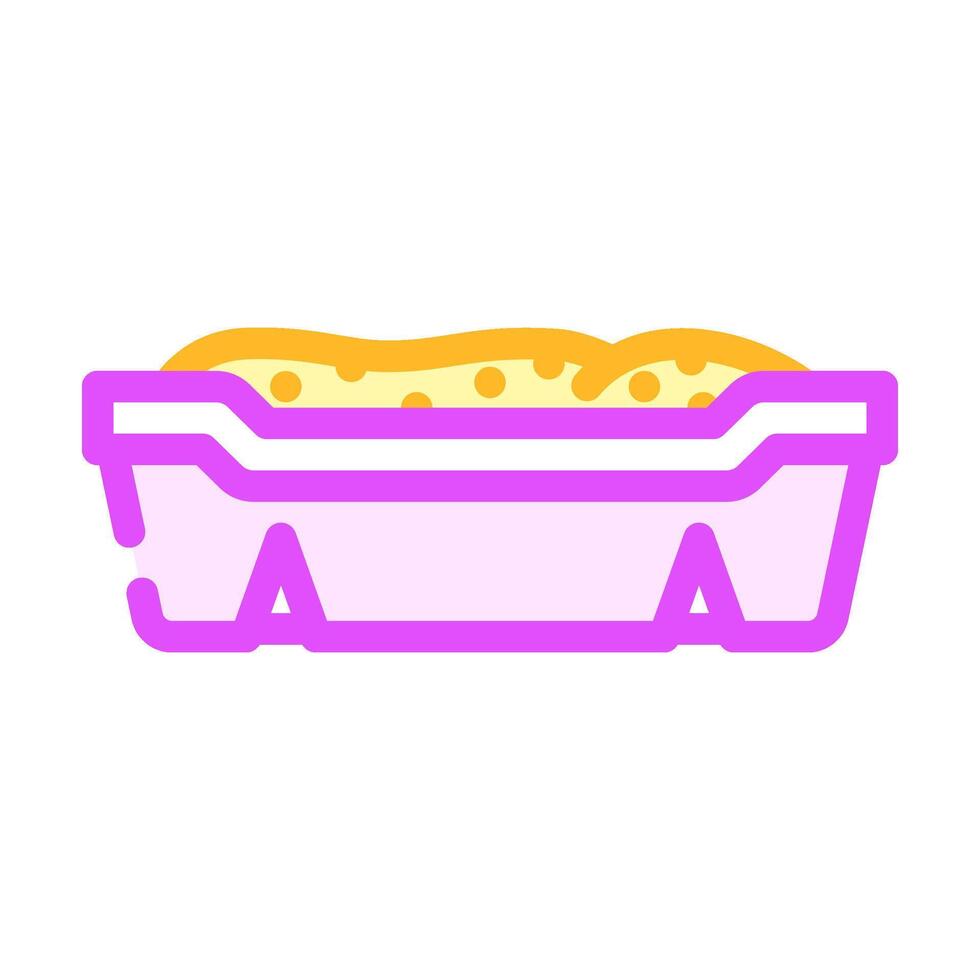 cat litter box pet home color icon illustration vector