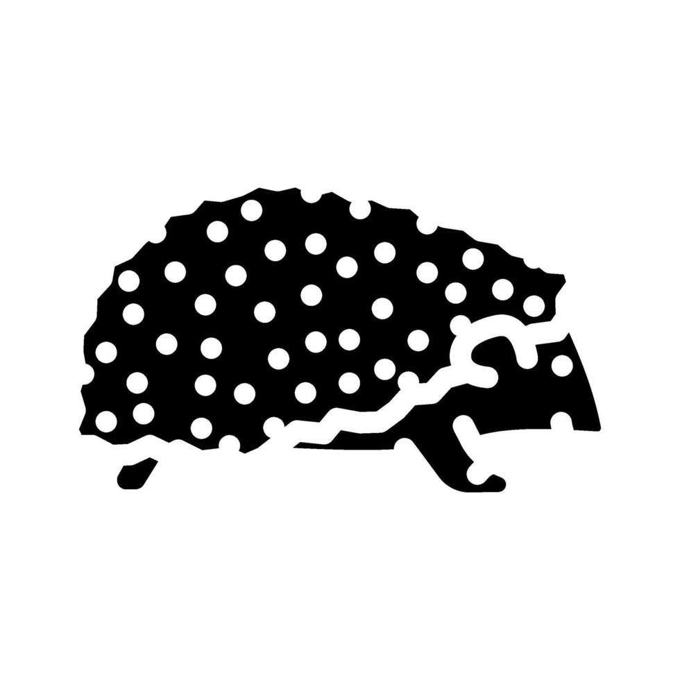 hedgehog pet home glyph icon illustration vector
