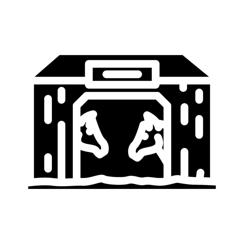 horse stable pet home glyph icon illustration vector