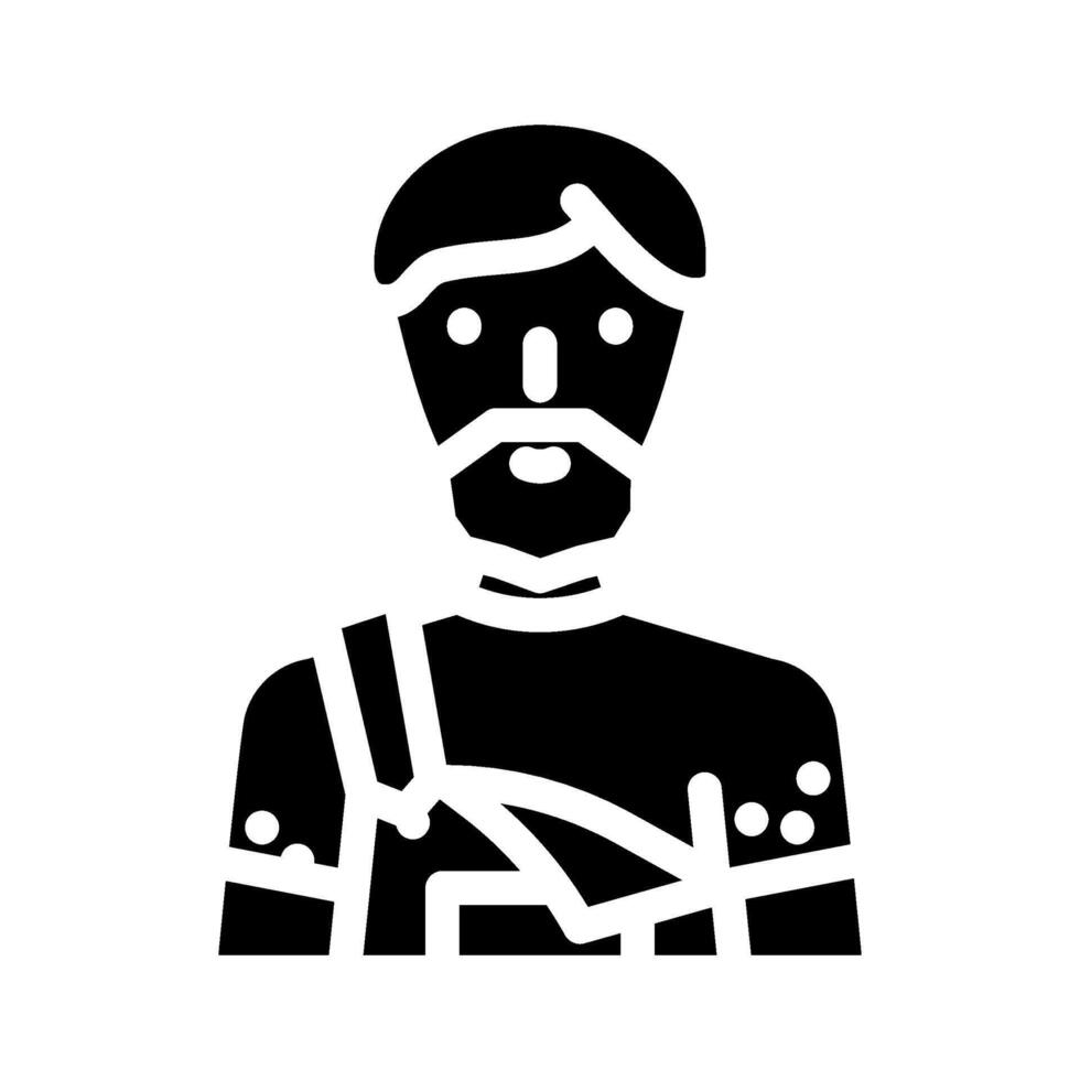man redneck glyph icon illustration vector