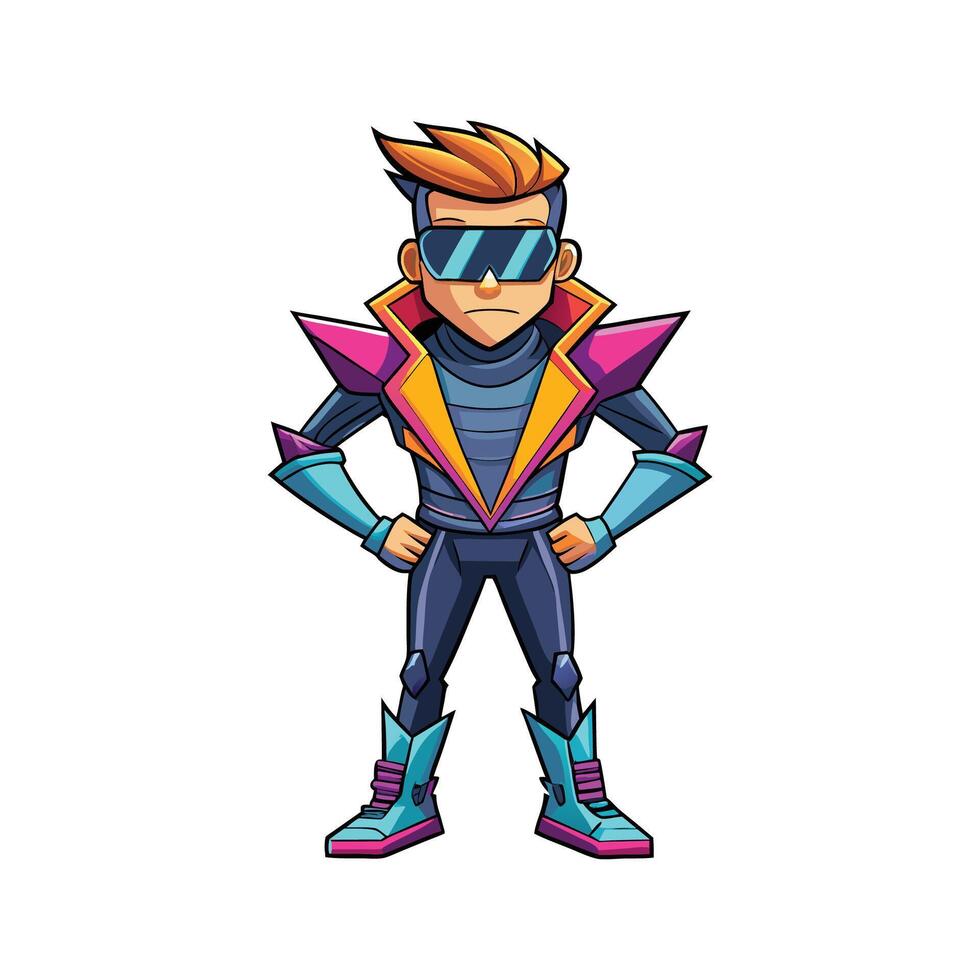 Trendy Futuristic Fashion Model vector