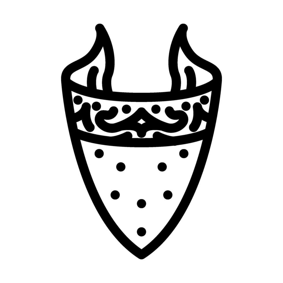 red bandana redneck line icon illustration vector