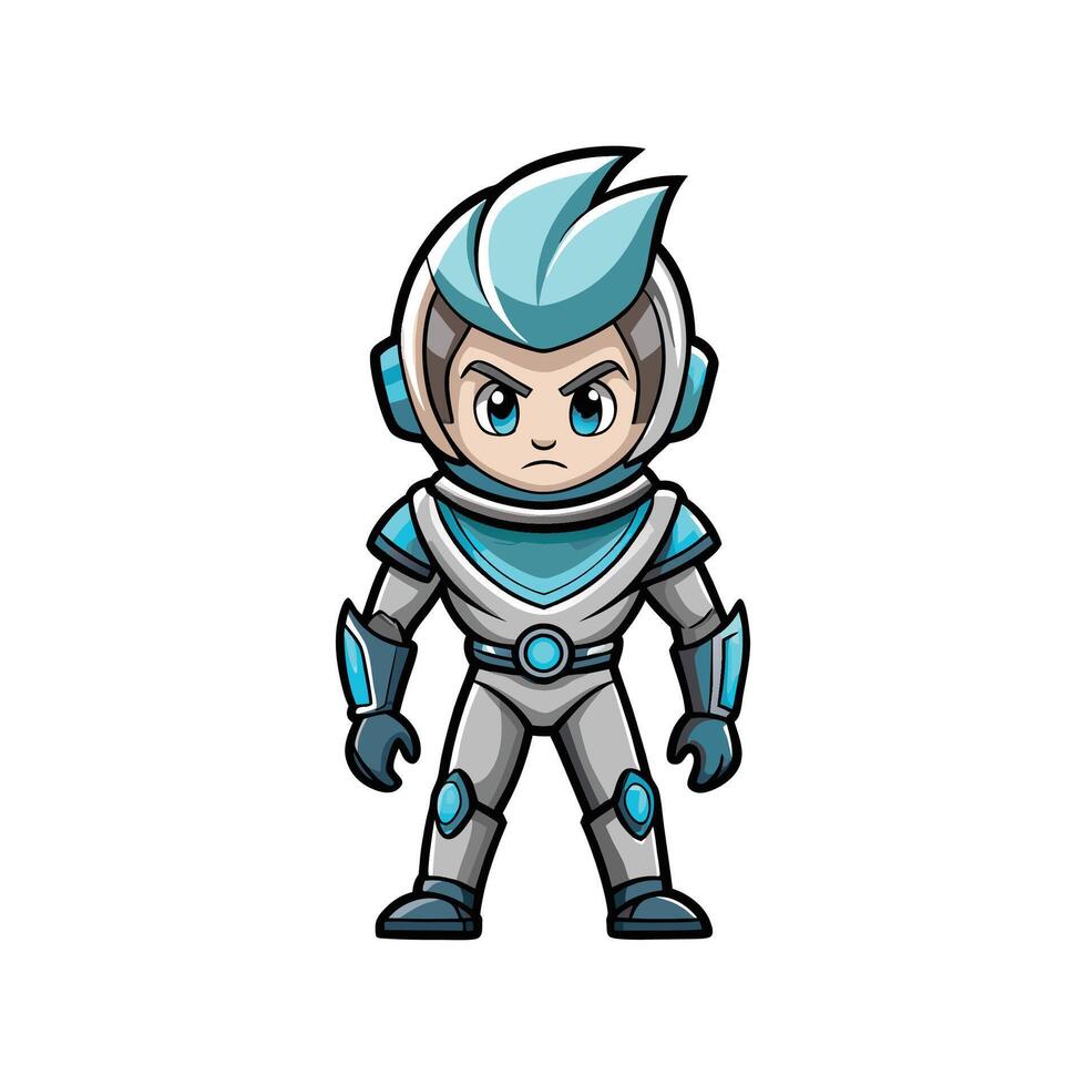 Elegant Futuristic Spacewear Model vector