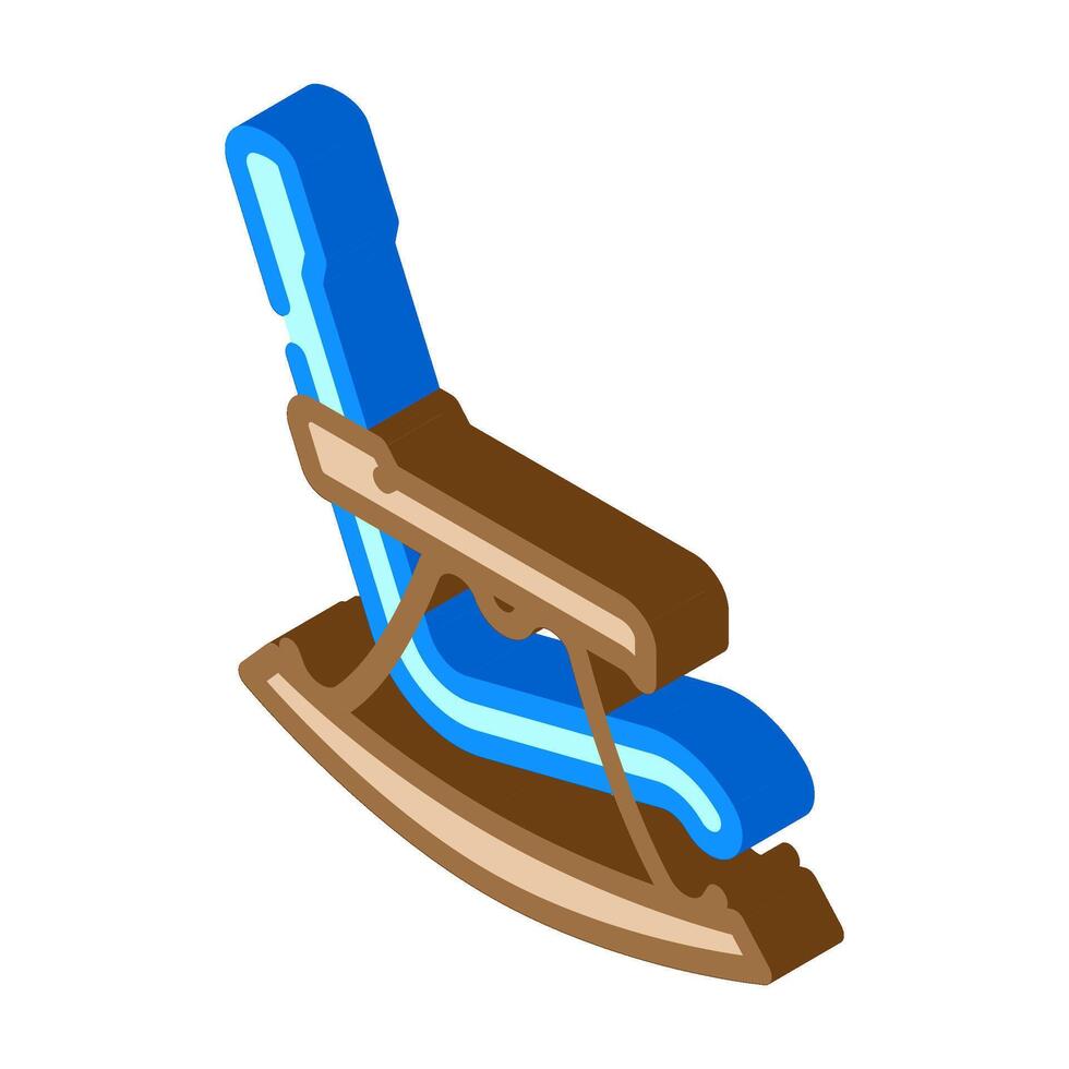 rocking chair redneck isometric icon illustration vector
