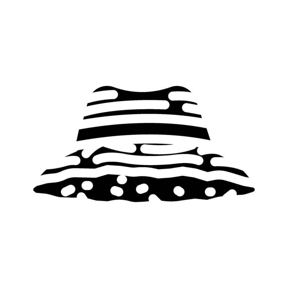 straw hat redneck glyph icon illustration vector