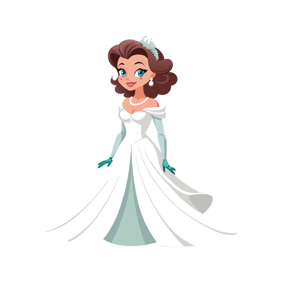 Stylish Glamorous Bridal Model vector