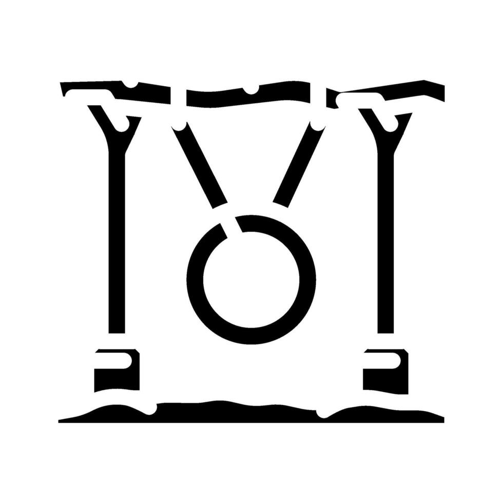 tire swing redneck glyph icon illustration vector