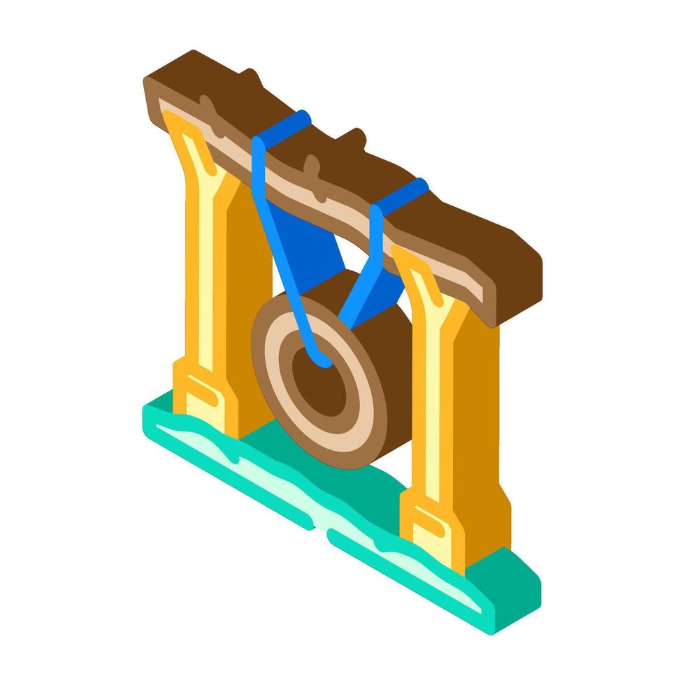 tire swing redneck isometric icon illustration vector