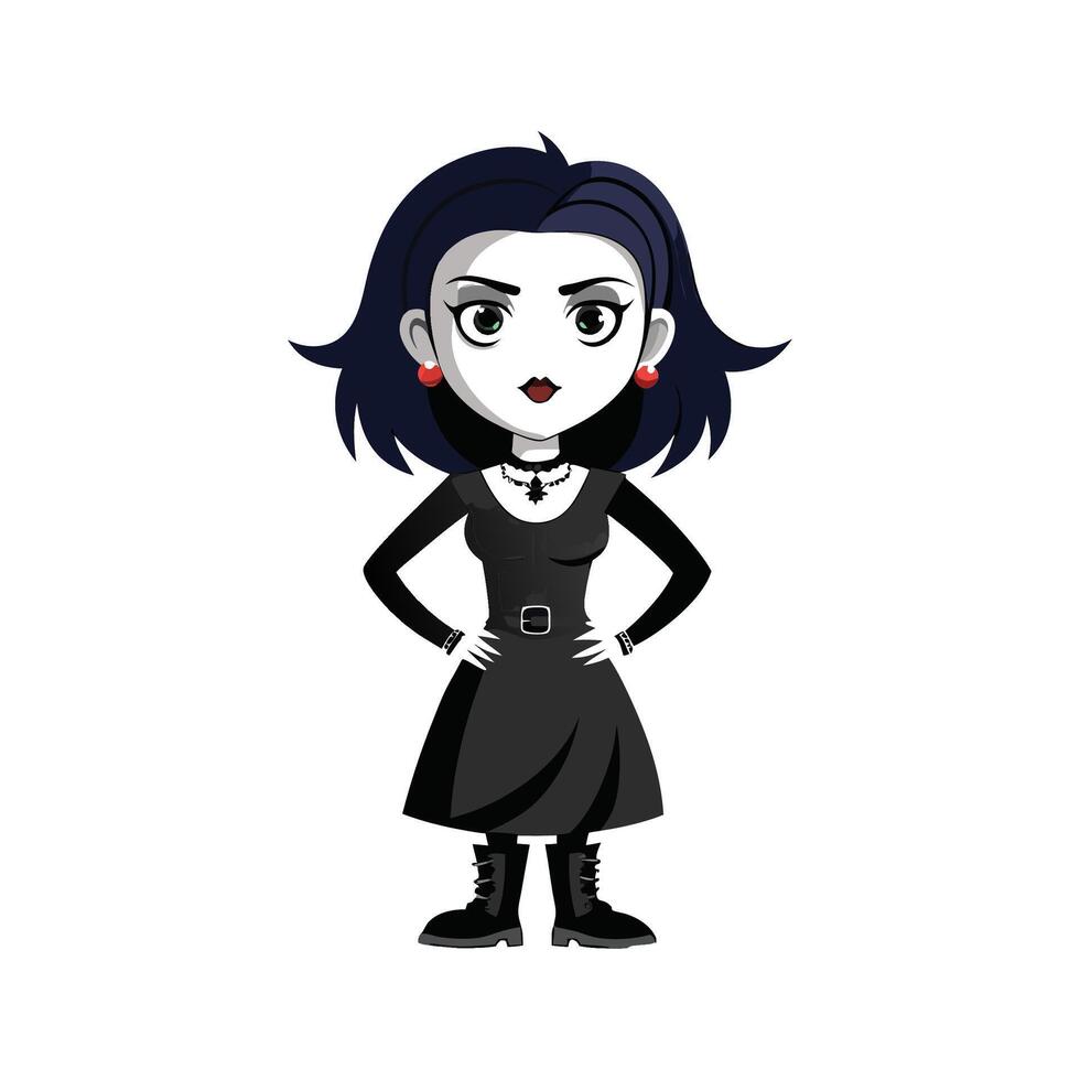 Bold Gothic Fashion Model vector