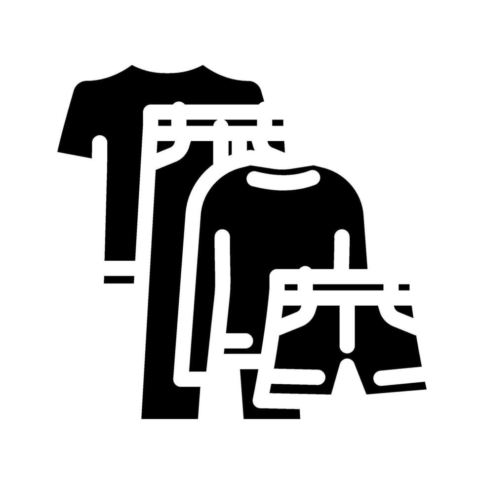 capsule wardrobe thrift driven fashion glyph icon illustration vector