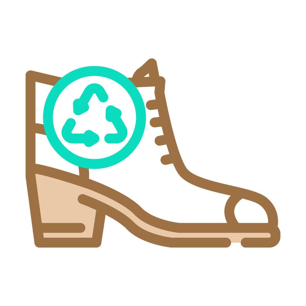 shoes recycle thrift driven fashion color icon illustration vector
