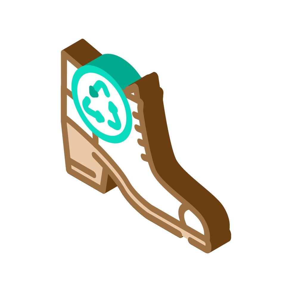 shoes recycle thrift driven fashion isometric icon illustration vector