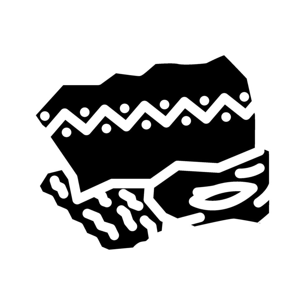 fabric scrap thrift driven fashion glyph icon illustration vector