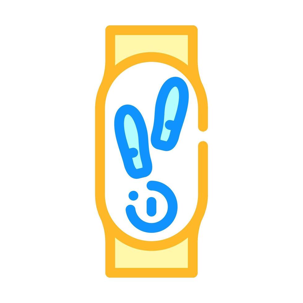 wristband step counter wearable fitness color icon illustration vector