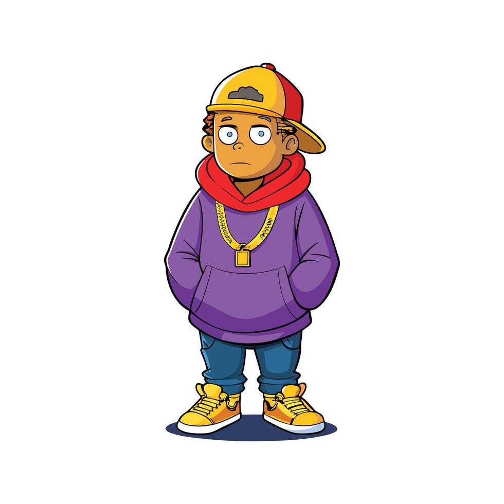 Chic HipHop Fashion Model vector
