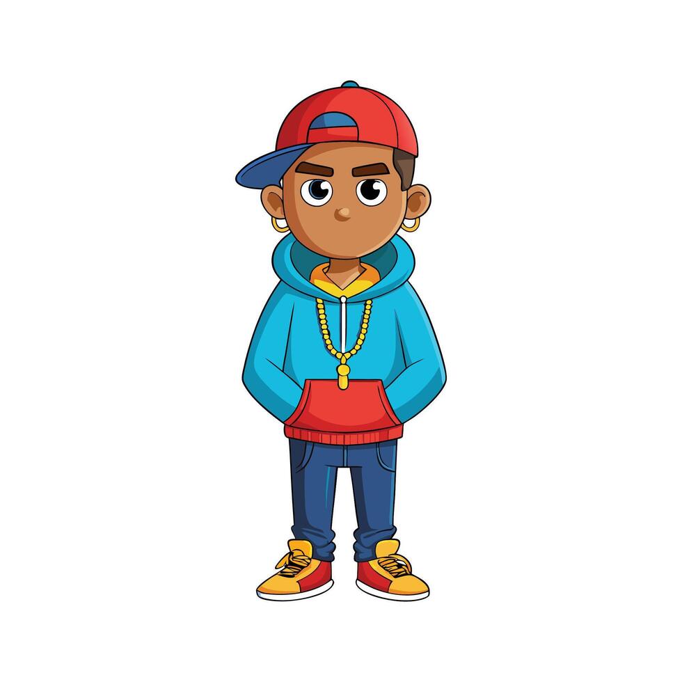 Trendy HipHop Fashion Model vector