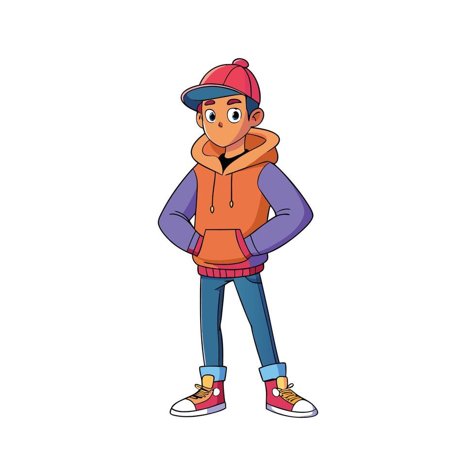 Bold HipHop Streetwear Model vector
