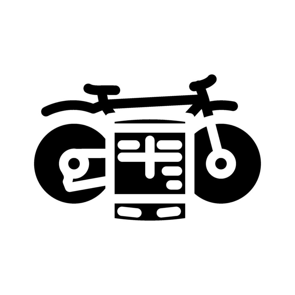 cycling tracker fitness technology glyph icon illustration vector