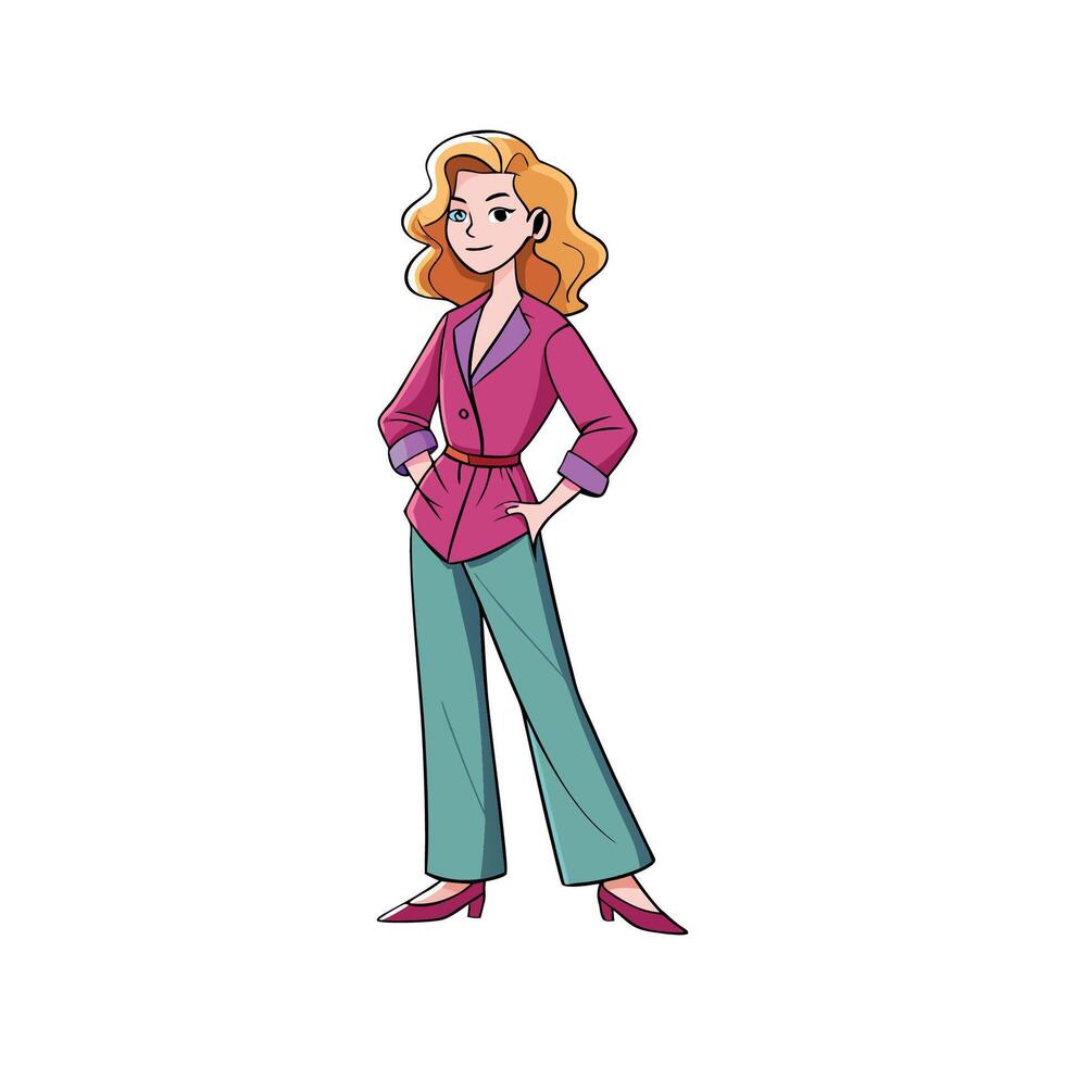 Stylish Luxurious Satin Pajama Set Fashion Model vector